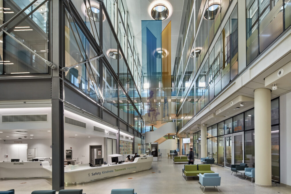 UCLH reception area. Photo by Paul Raftery via rafphoto.com