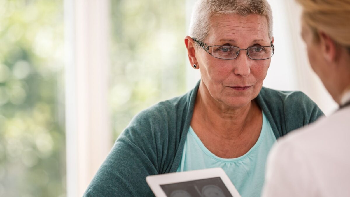 Patient deciding which cancer treatment is best for their brain cancer