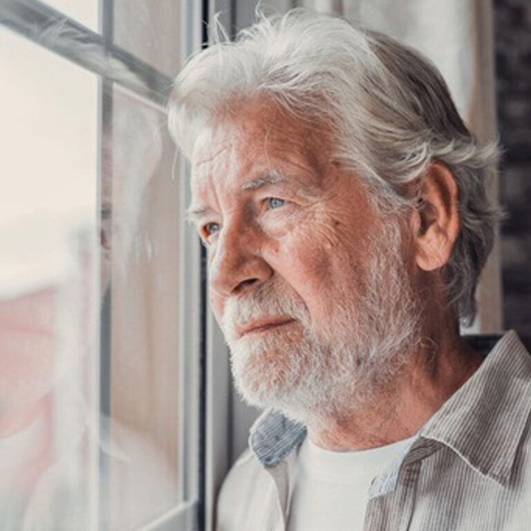 Patient thinking about treatment options of proton beam therapy and Gamma Knife