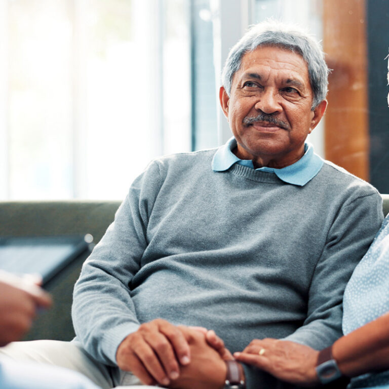 Man speaking to a doctor about prostate health